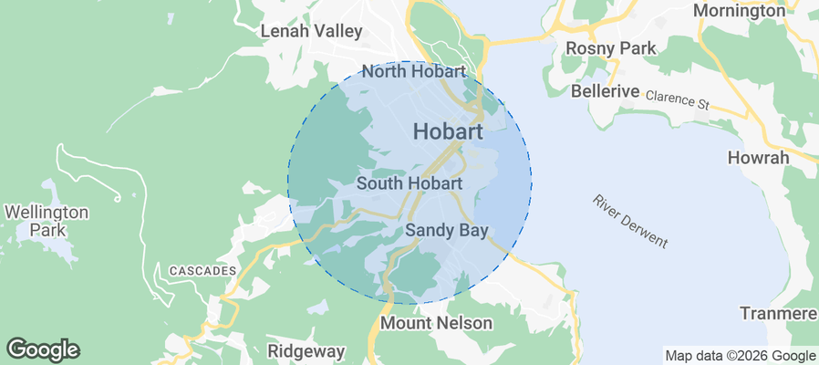 South Hobart Airbnb map